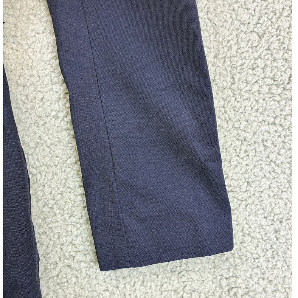 New York & Company Trench Coat Double Breasted Womens Medium Navy Belted - Picture 5 of 15